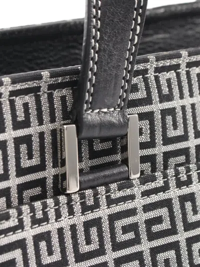 Pre-owned Givenchy 2000s 4g Monogram Handbag In Black