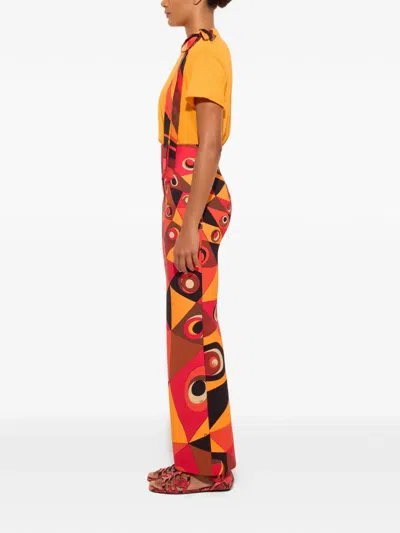 Pucci Occhi Print Long Skirt In Multi
