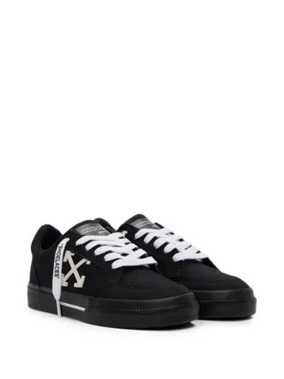 Off-white Vulcanized Low Sneakers In Black
