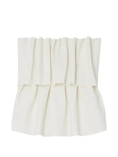 House Of Dagmar Sculpted Tiered Top In Neutral