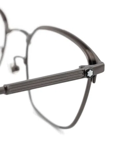Montblanc Square-frame Glasses In Black