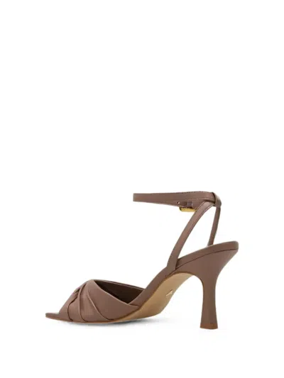 Carrano Ruched-strap Sandals In Brown