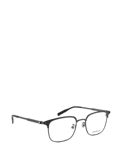 Montblanc Square-frame Glasses In Black