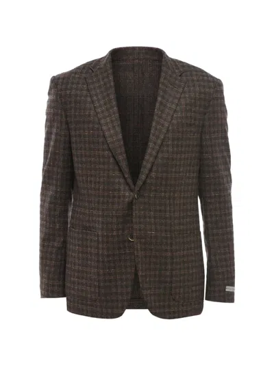 CHECKED PATCH-POCKET BLAZER