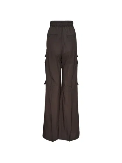 Rick Owens Cargobelas Drawstring Cargo Pants In Brown