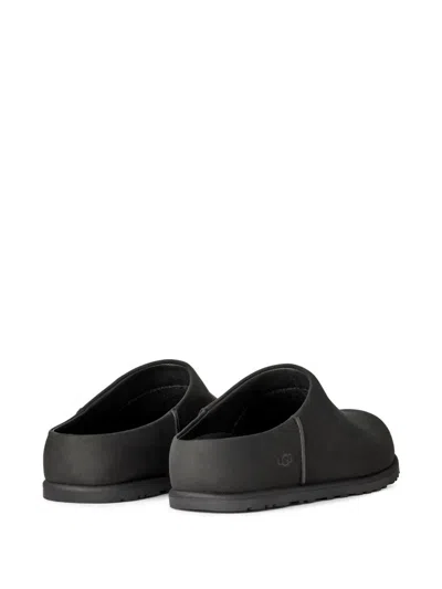 Ugg Slip-on Sabot Shoes With Rounded Toe And Matte Finish In Black