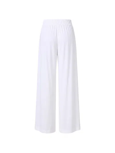 Max Mara Elasticated Palazzo Pants In White