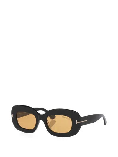 Tom Ford Islay 50mm Small Rectangular Sunglasses In Black
