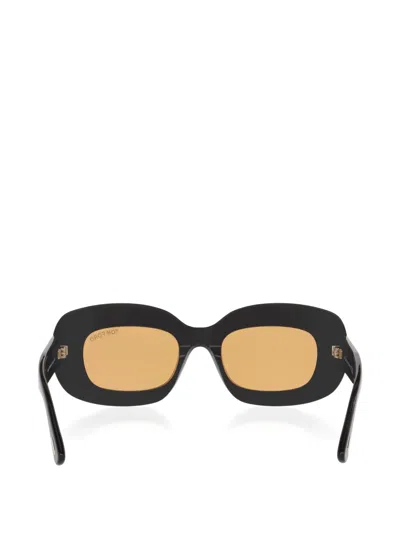 Tom Ford Islay 50mm Small Rectangular Sunglasses In Black