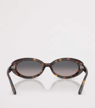 Ray Ban Ray-ban 54mm Gradient Polarized Oval Sunglasses In Brown