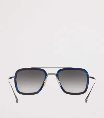 Dita Titanium Aviator Sunglasses In Multi