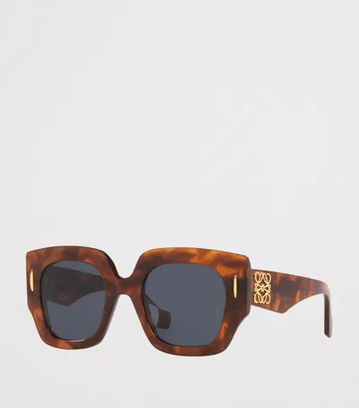 Loewe Anagram Acetate Square Sunglasses In Multi