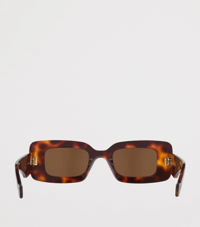Loewe Chunky Anagram 46mm Rectangular Sunglasses In Multi