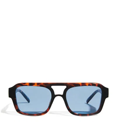 Le Specs Subzero Aviator Sunglasses In Blue
