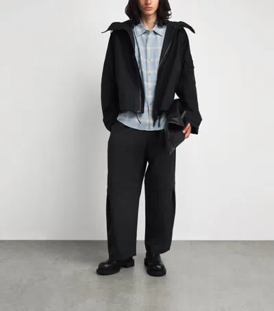 Cole Buxton Check-pattern Stud-embellished Shirt In Blue