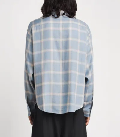 Cole Buxton Check-pattern Stud-embellished Shirt In Blue