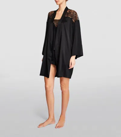 Aubade Midnight Whisper Robe In Black