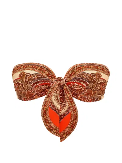 Zimmermann Mahon Printed Bikini Top In Multi