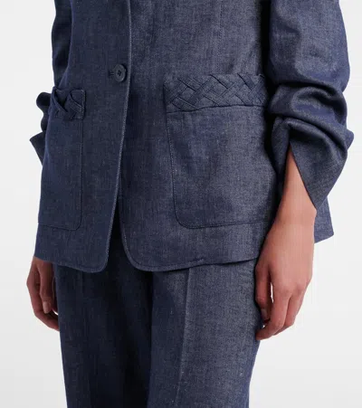 Dorothee Schumacher Braided-detail Denim Blazer In Blue