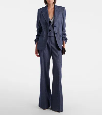 Dorothee Schumacher Braided-detail Denim Blazer In Blue