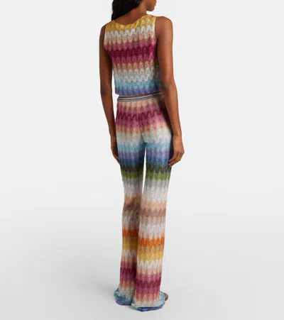 Missoni Mid-rise Flared Pants In Multi