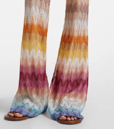 Missoni Mid-rise Flared Pants In Multi