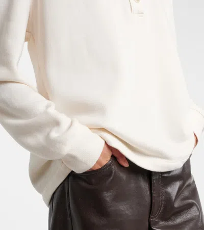 Citizen Of Humanity Vintage Inspired Polo Sweatshirt In White