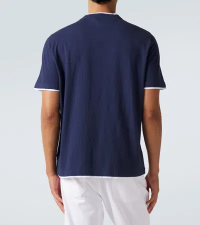 Fedeli Cotton Jersey T-shirt In Blue