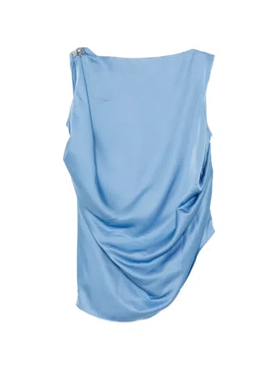 Jnby 비대칭 드레이프 탑 In Blue