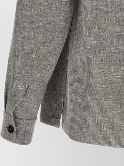 Zegna Crossover Overshirt Jacket Chest Pockets In Pattern