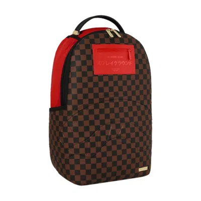 Sprayground Katana Check Boss Backpack 'brown Red'
