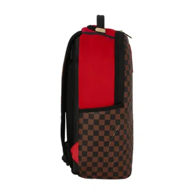 Sprayground Katana Check Boss Backpack 'brown Red'