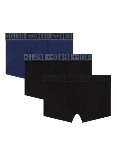 Diesel Navy Blue Cotton Polyamide Underwear In Blue