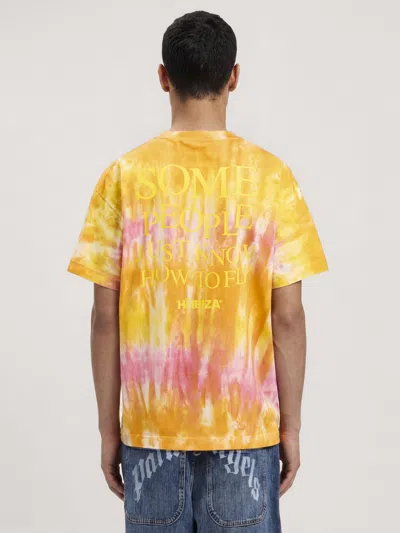 Palm Angels Printed T-shirt In Gold