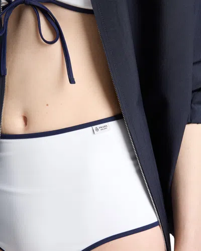 Prada Jersey-bikini-slip In White