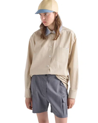 Prada Hemd Aus Popeline In Neutral