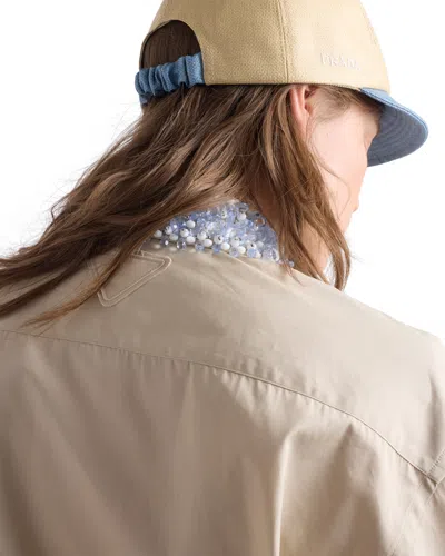 Prada Hemd Aus Popeline In Neutral