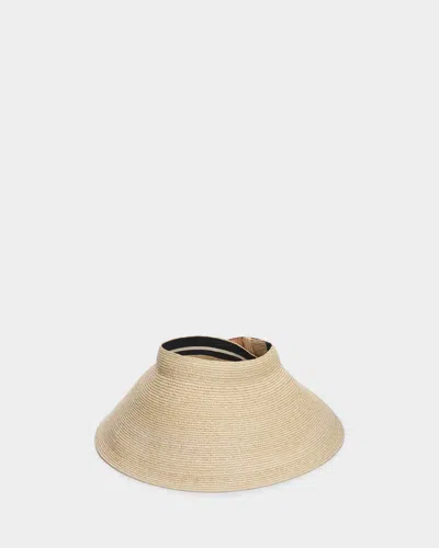 Rag & Bone Meredith Rollable Raffia Visor In Neutral