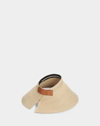 Rag & Bone Meredith Rollable Raffia Visor In Neutral