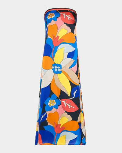 Ramy Brook Isley Printed Strapless Midi Dress In Multi