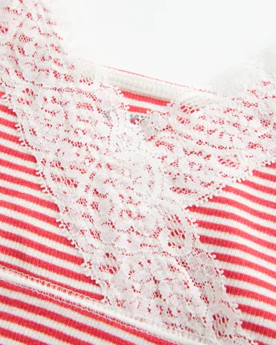 Hollister Wrap Lace Trim Layering Cami In Red