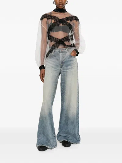 Viktor & Rolf Bluse Mit Spitzenborten In Multi