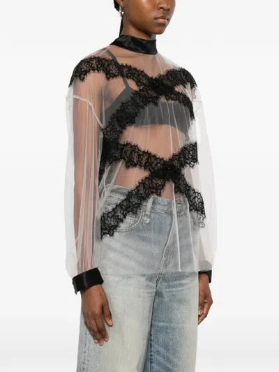 Viktor & Rolf Bluse Mit Spitzenborten In Multi
