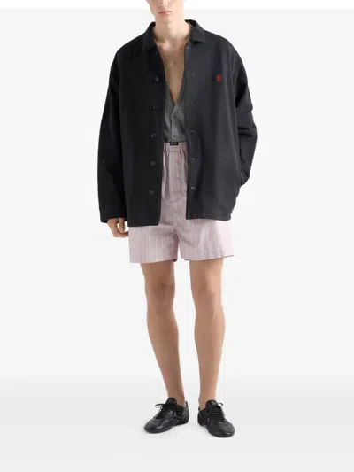 Prada Cotton Jacket In Black