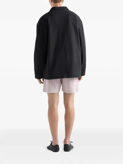 Prada Cotton Jacket In Black