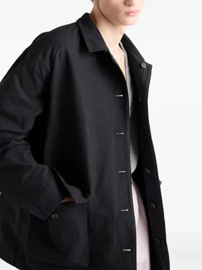 Prada Cotton Jacket In Black