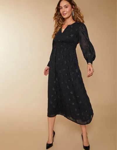 Spartina 449 Elisha Midi Dress In Black In Multi
