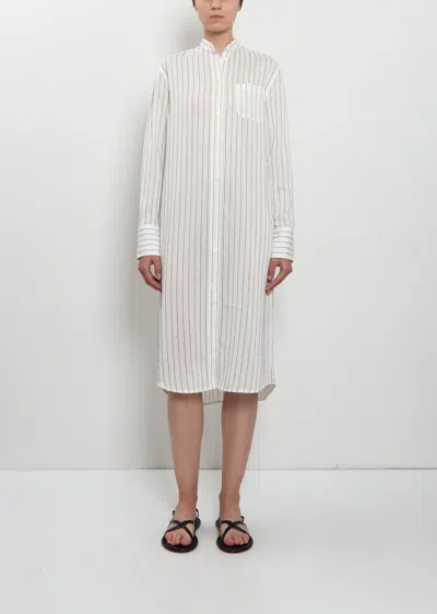 Totême Cotton Silk Summer Tunic Dress In White