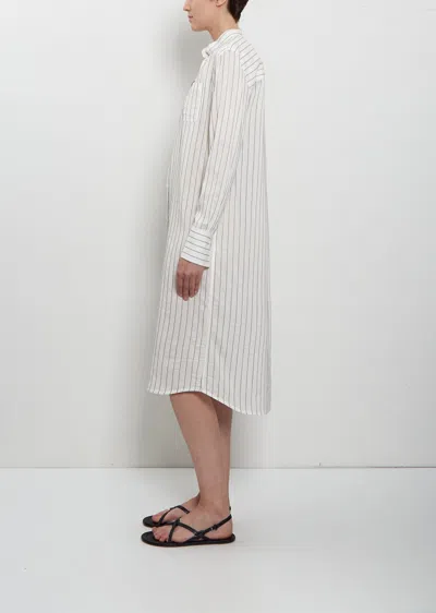 Totême Cotton Silk Summer Tunic Dress In White