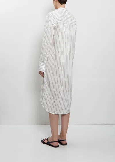 Totême Cotton Silk Summer Tunic Dress In White